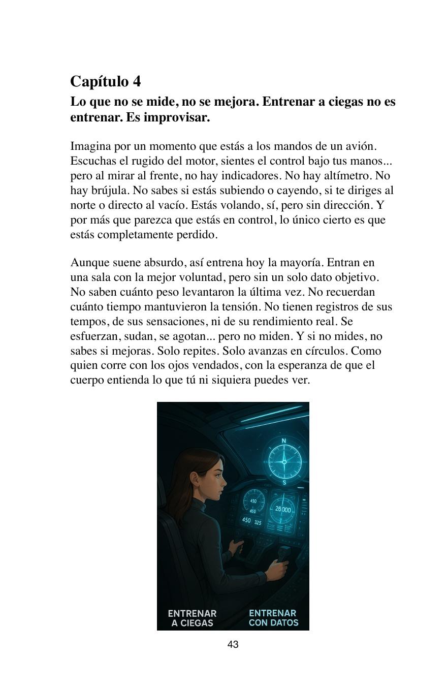 Página interior sobre medición y entrenamiento
