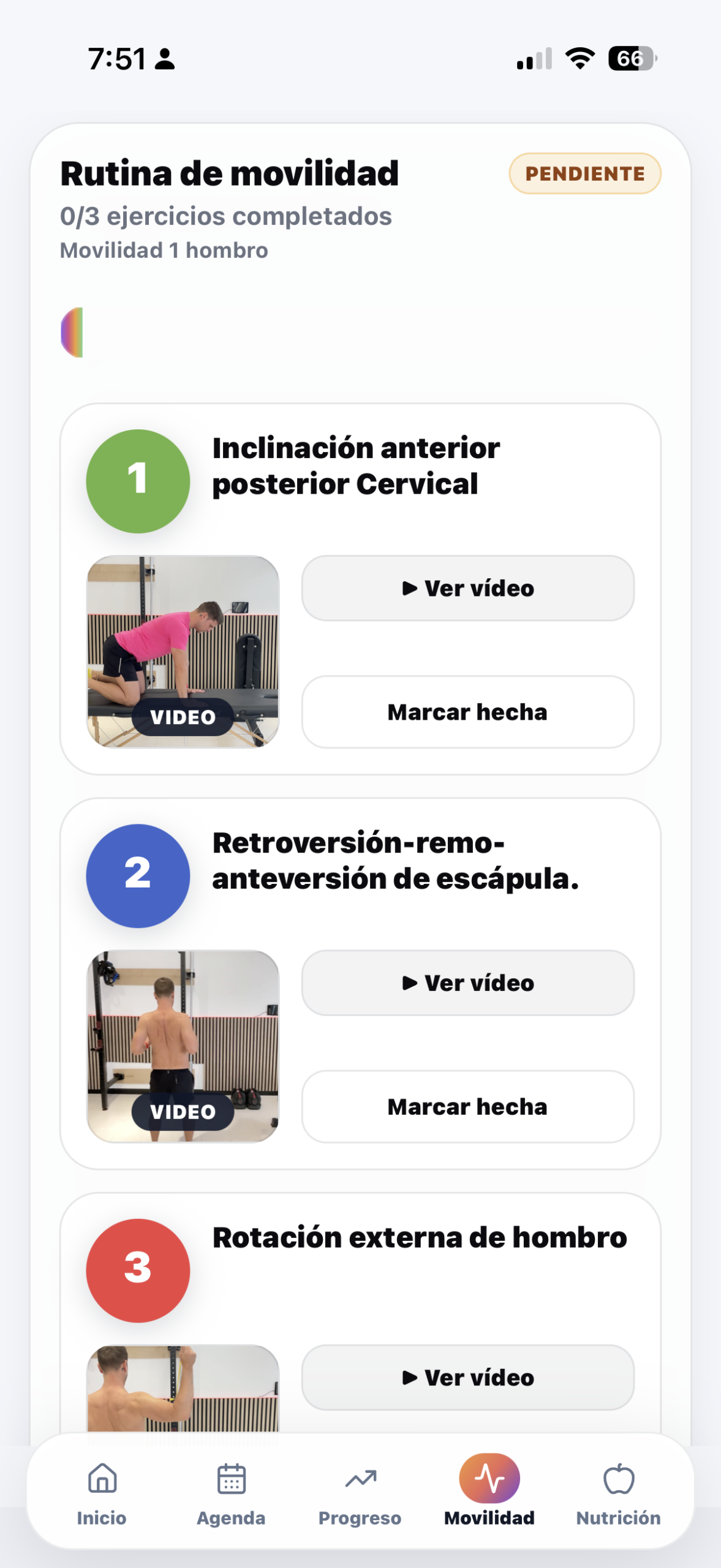 Rutina de movilidad guiada en MYON